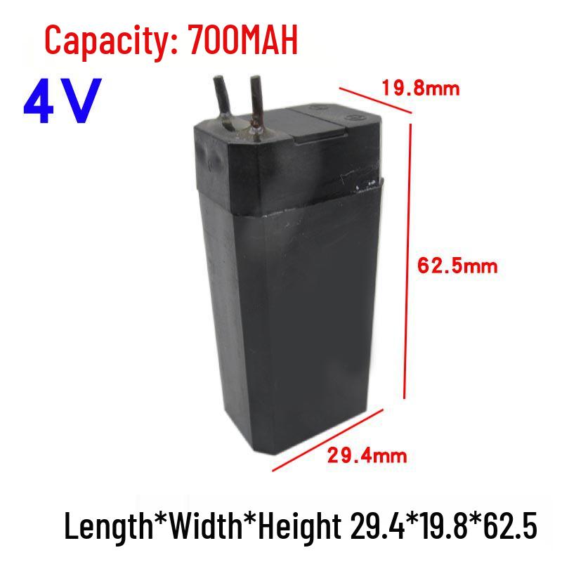 Rechargeable 4V Lead-Acid Battery Electric Mosquito Swatter, LED Desk Lamp, Headlamp, Flashlight - Black