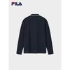 FILA Men's Knitted Long-Sleeve Polo Shirt