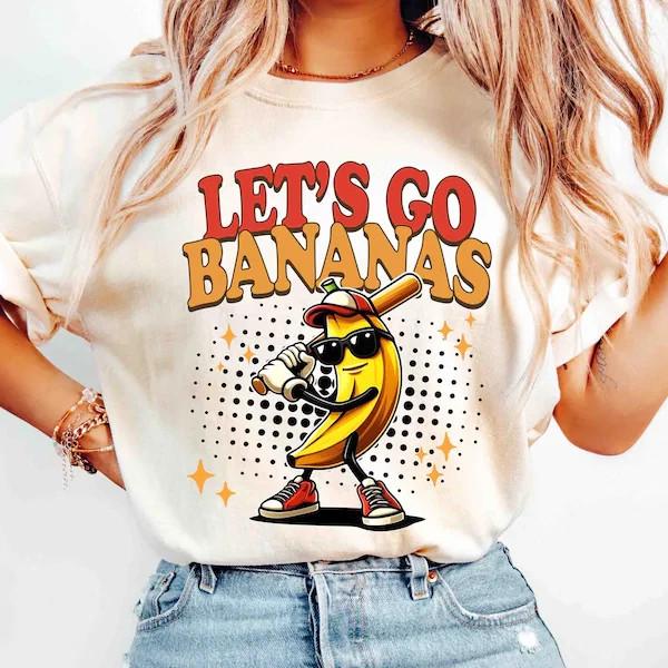 Savannah Bananas LET S GO BANANAS NATURAL COLOR T Shirt Full Size S-5XL Unisex T-Shirt S