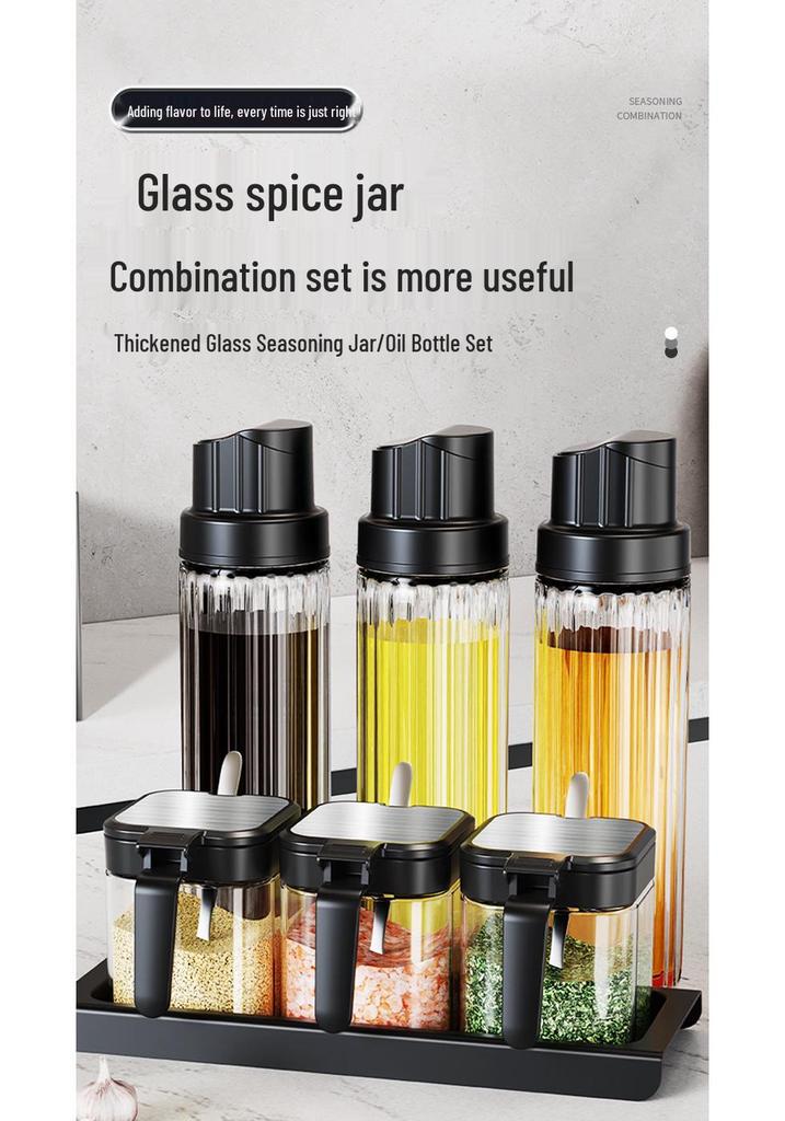 Kitchen Spice Jar Set: Storage Containers for Salt, MSG, and Seasonings
