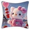 Cute Pink Hello Kitty Cartoon Pillowcase, Sofa Decoration Home Decor Double-Sided Printed Cute Cushion Cover