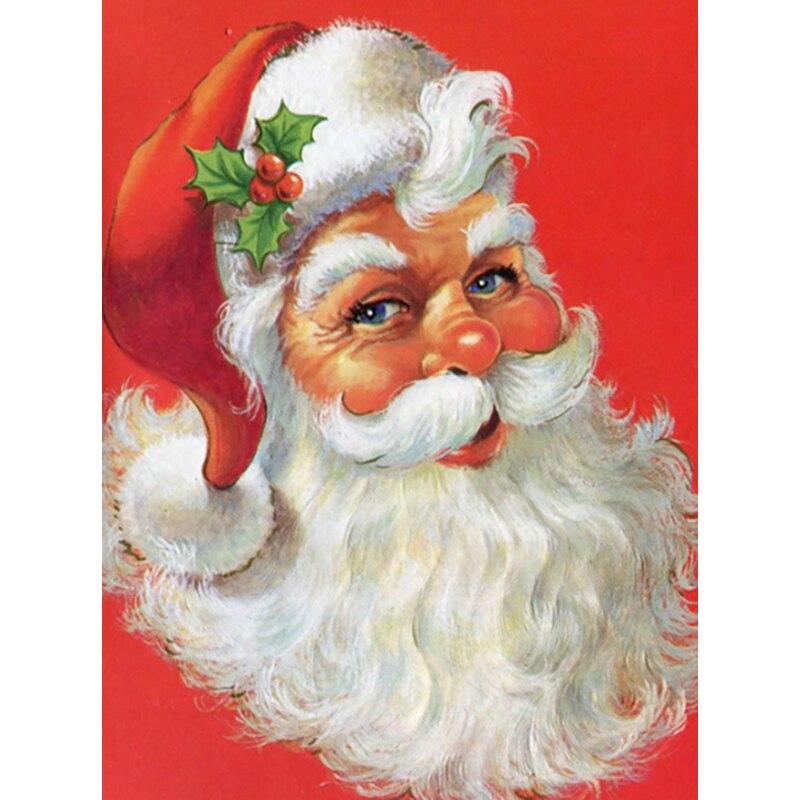 New 5D DIY Diamond Painting Christmas Diamond Embroidery Santa Claus Cross Stitch Full Round Drill Home Decor Manual Gift