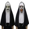 Terrifying The Nun Horror Mask Valak Scary Full Face Design With Headscarf
