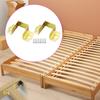 2 Peças Suportes Conectores U para Grades de Cama para Conexão à Madeira, Cabeceiras e Pés de Cama Parafusos Incluídos Suportes para Estrutura de Cama