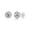 S925 Silver Moissanite Stud Earrings New Arrival Livestream Cross-Border Bestseller Drop-Shipped Geometric Light Luxury Style