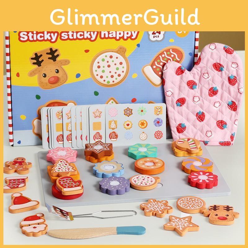 Kitchen Wooden Child Playset With Baking Cookies Parent Child Toy Interactive