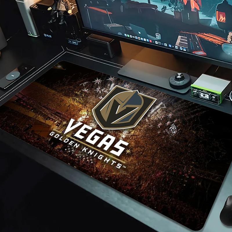 Vegas Golden Knights Logo Color Mouse Pad Large Gaming Table Cushion Non-slip Laptop Tablet Big Mousepad XXL Mat Mini PC Playmat With Lock edge