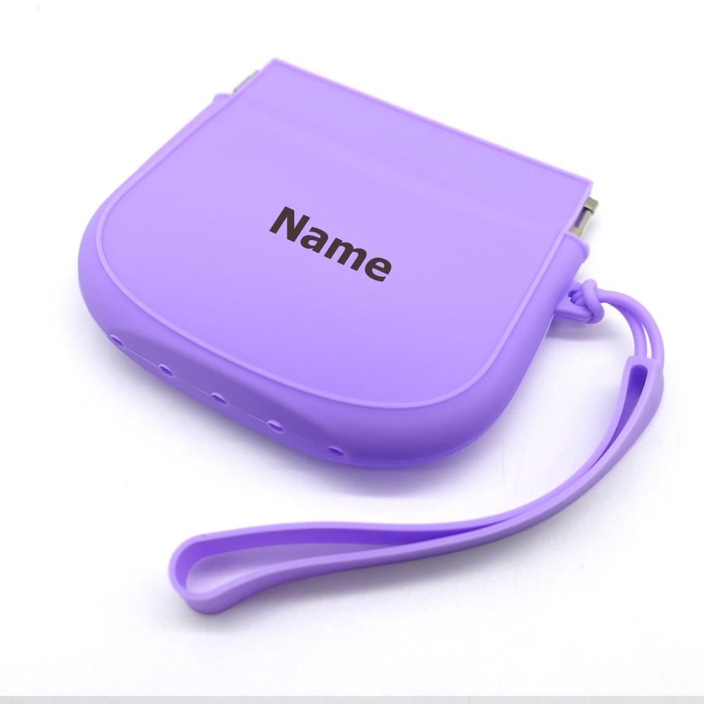 Non-Toxic Free Name Printing Surprise Gift Baby Storage Box Pacifier Case Silicone Bag More Thoughtful And Unique