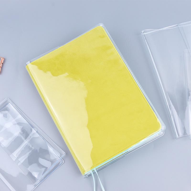 Transparent PVC Waterproof Planner and Notebook Cover for A6/A5 - Durable Student Book Protector