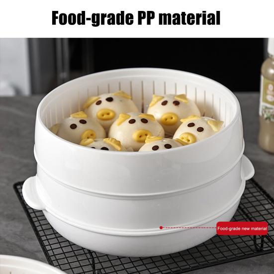 Microwave Vegetable Steamer Food Grade Transparent Plastic Cookware Reusable Kitchen Cooking Steamer for Dumplings Vegetables