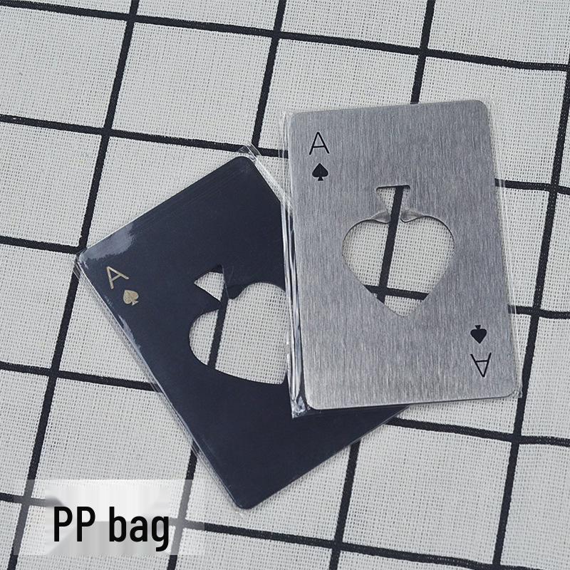 A-shaped Stainless Steel Poker Card Bottle Opener - Customizable with Logo