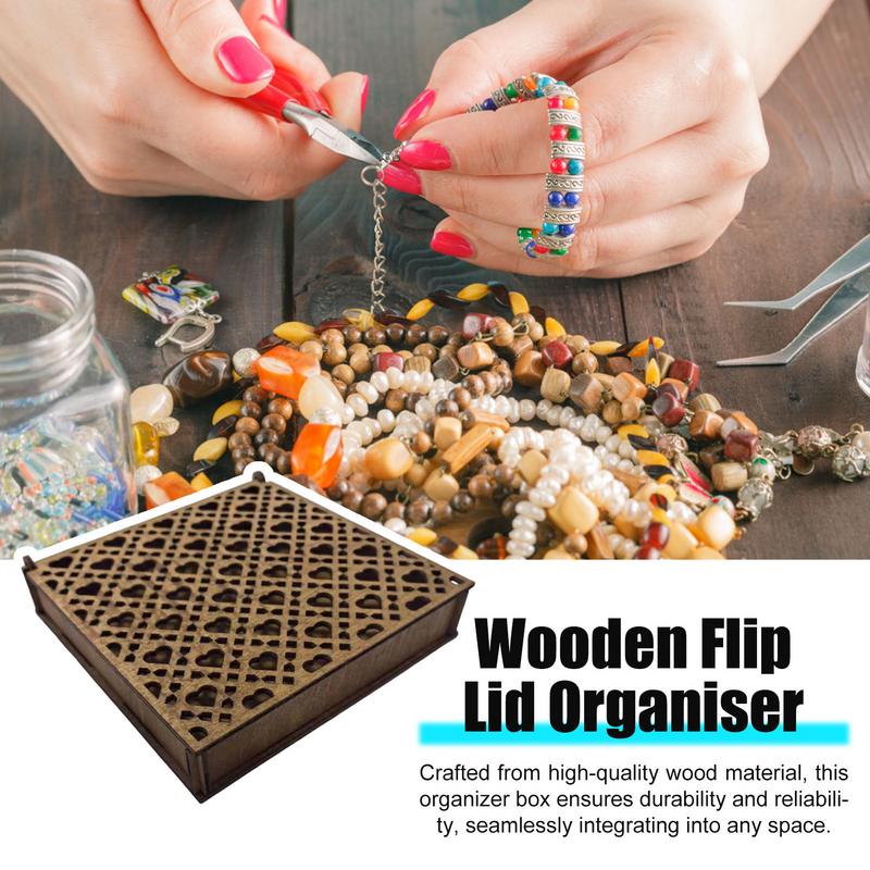 Wooden Boxes For Storage Rustic Vintage Multi-Purpose Trinket Holder Wood Jewelry Storage Case Valuables & Accessories Organizer