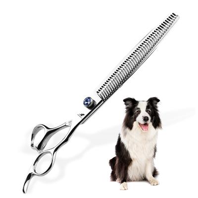 8.0 Inch Nimpson, Silver, Dense Tooth Scissors, Pet Grooming Scissors