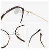 Large-frame Reading Glasses Large-frame Reading Glasses for Women with Myopia, Prescription Vintage Artistic Round Frame Bare Face Reading Glasses