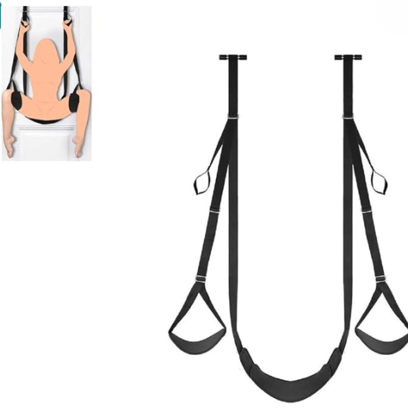 Hanging Adult Cushion Door Swing with Soft Seat & Leg Pad Over the Door Sex Swing M Split Leg Strap Sex Toys for Couples