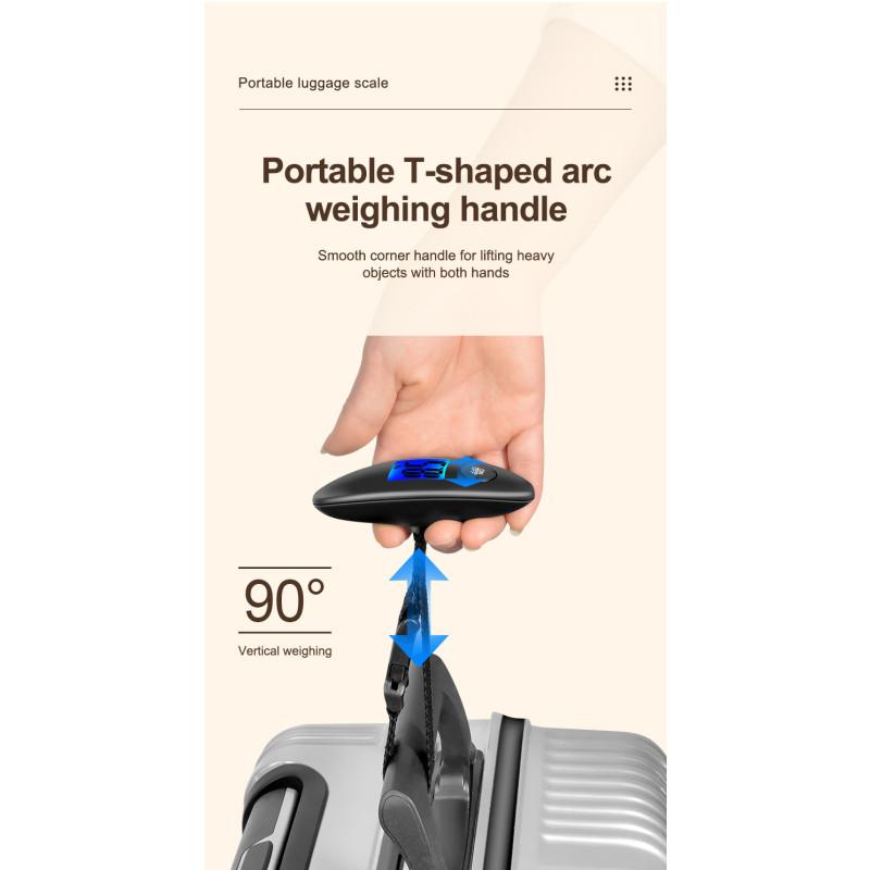 40kg/100g Portable Luggage Scale High Precision Travel Digital Hanging Scales With Webbing Belt LCD Digital Electronic Luggage