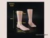 Black Plastic Foot Mannequin Model for Displaying Socks and Shoes - Male & Female Style, Flat-Bottomed, Ideal for Retail and Fashion Showcases.
