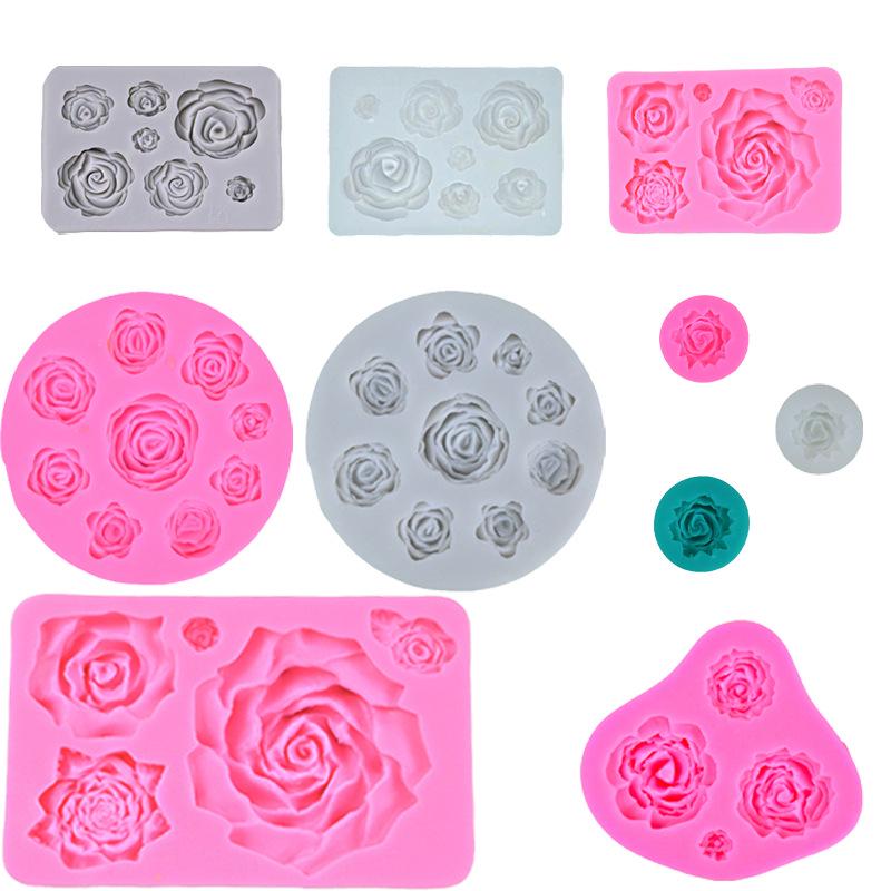 Chou Kai Rose Silicone Mold for DIY Flower Cakes, Fondant, and Chocolate Baking