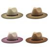 Jazz Style Unisex Felt Hat With Gradient Pattern For Fall Winter Fashion
