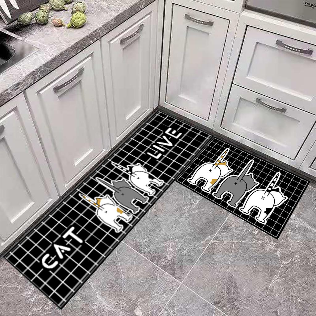 Bodenmatte aus Kristallsamt für die Küche, saugfähig, rutschfest, waschbar, Bodenmatte für die Küche, Eingangsbereich, Badezimmertür, Badezimmermatte, Teppich