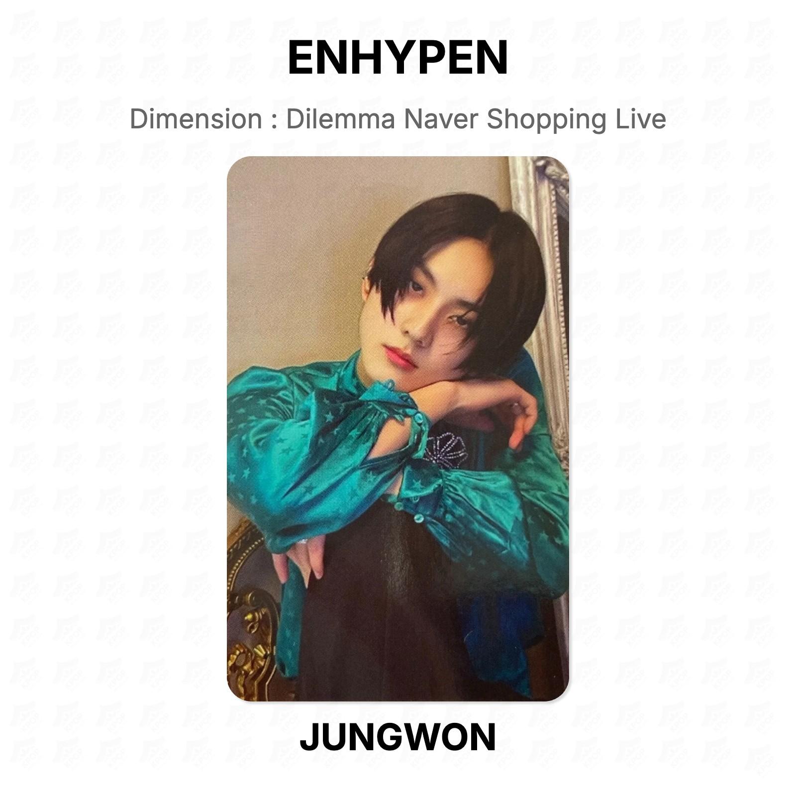 ENHYPEN Dimension : Дилемма Официальная фотокарточка Naver Shopping Live JUNGWON
