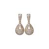 18k Gold-Plated Zircon Water Drop Stud Earrings - Light Luxury, Unique Design, High-End Jewelry for Women