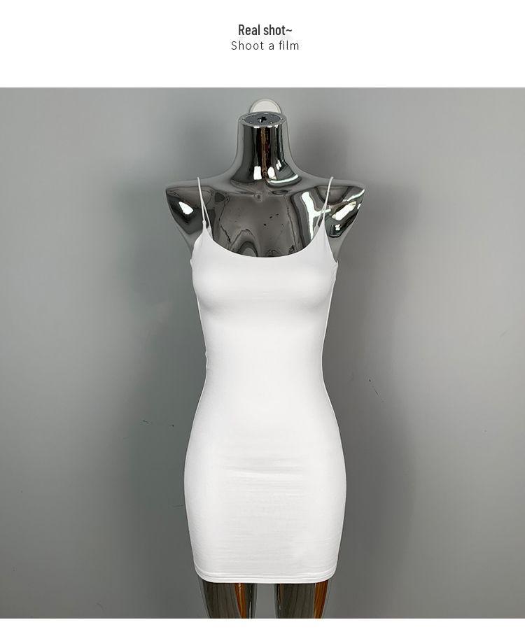 Korean Autumn 2025 Slimming Waist Sleeveless High-Waist Camisole Dress with Big Collar