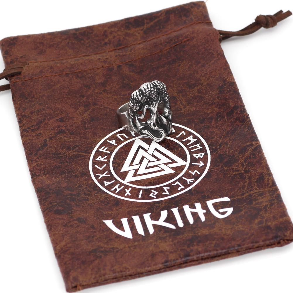 Nordischer Wikinger Lebensbaum Schutzring Schmuck