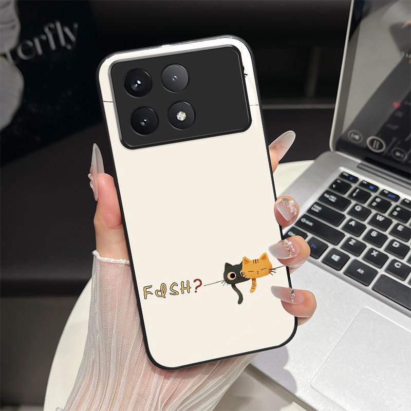 

For Poco F6 Pro Phone Case Trendy Fantasy Design Tempered Glass Bumper For Xiaomi Poco F 6 Pro F6Pro Full Protection Back Covers Poco F6 Pro