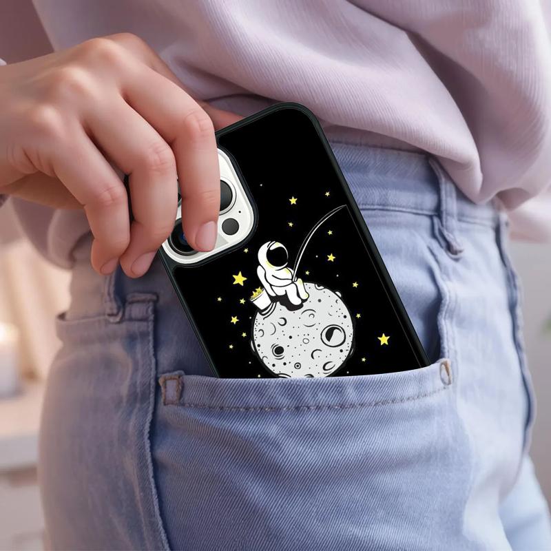 Sky Space planet Moon stars Phone Case For iPhone 17 Air 15 16e 14 13 Pro Max Coque 12 11 Pro Max PLUS cover