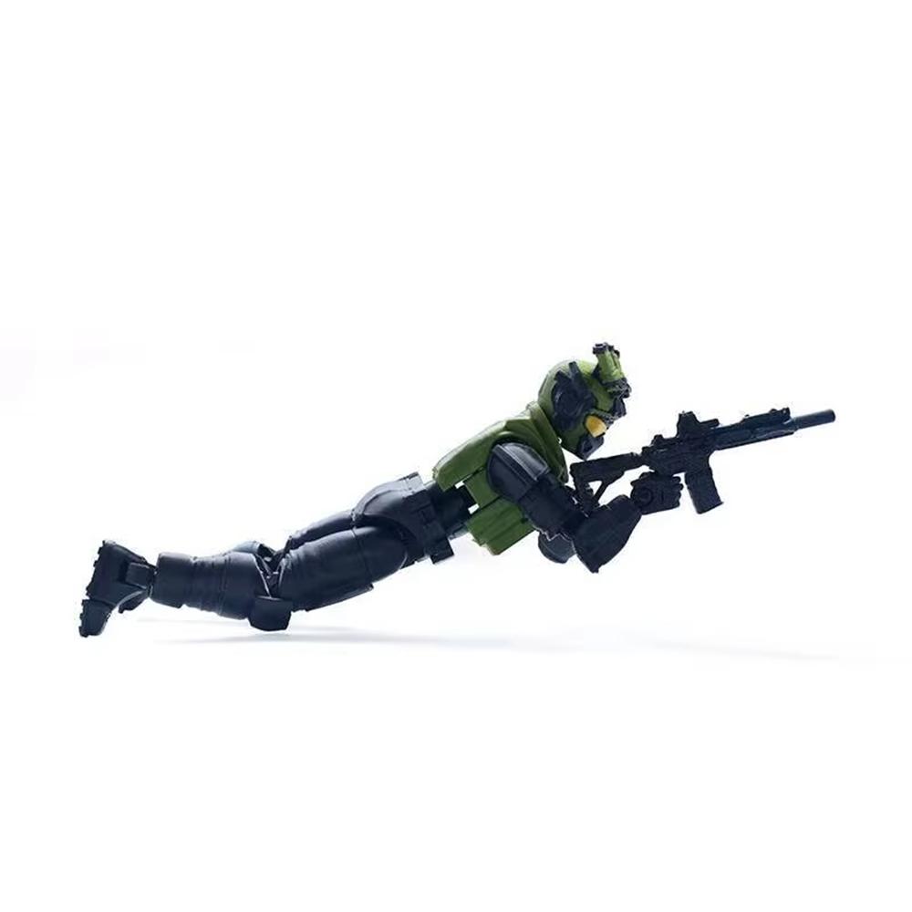 1pcs Dummy Action Figures Set 3D Printed Multi-jointed Movable Special Soldier Robot Model DIY Assembly Desktop Decor