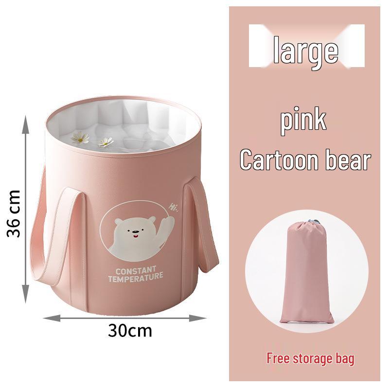 Portable Insulated Foldable Foot Bath Bucket - Travel-Friendly and Deep for Household Use