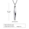 Vnox Stainless Steel Mobius Bar Pendant Necklaces for Men,Simple Cremation Ashes Urn Jewelry,Memorial Keepsake Collar Gifts