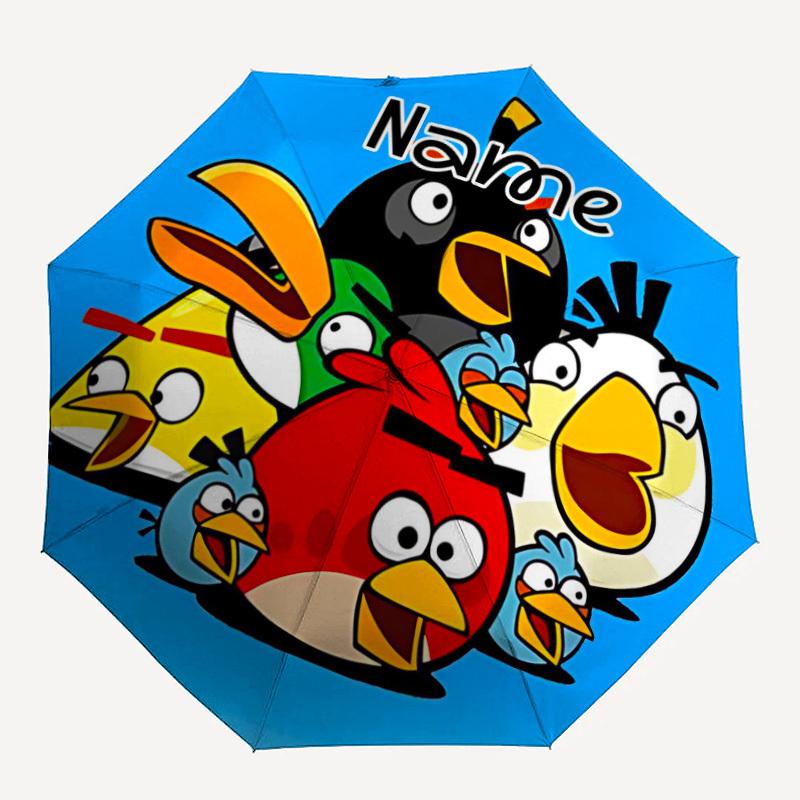 

1 шт. Персонажи Angry Birds С индивидуальным именем Автоматическое открытие/закрытие, 8-реберный прочный каркас Компактный дорожный зонт для мужчин и женщин D1222063