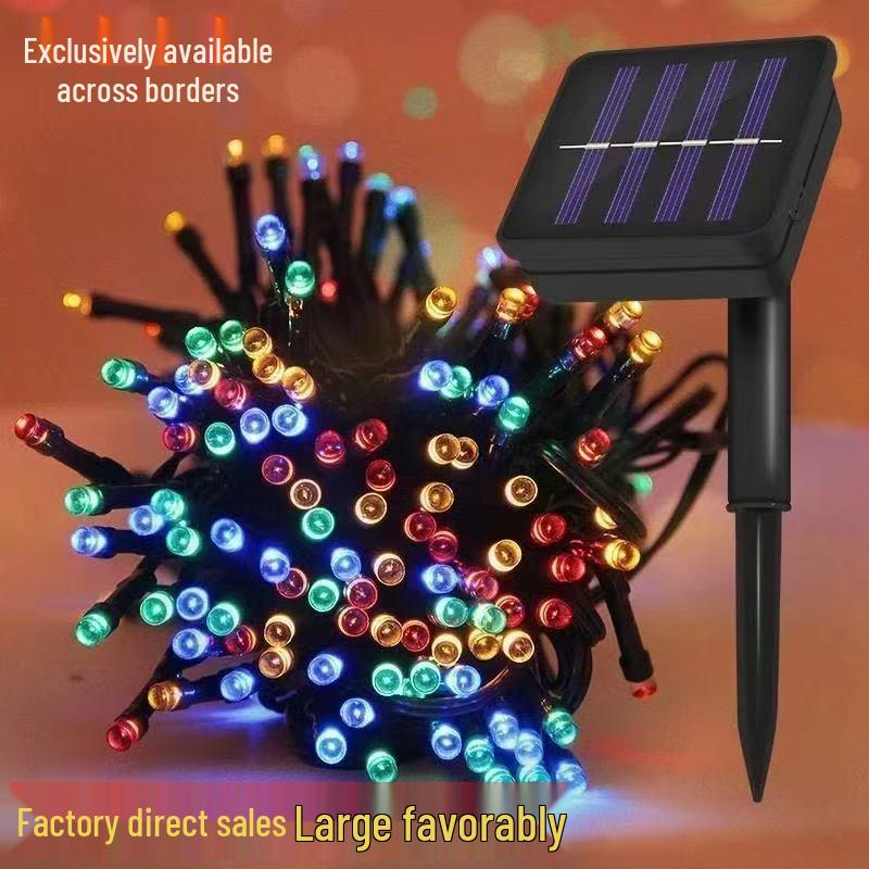 Colorful Waterproof LED Solar String Lights - Starry Sky Garden and Balcony Decoration