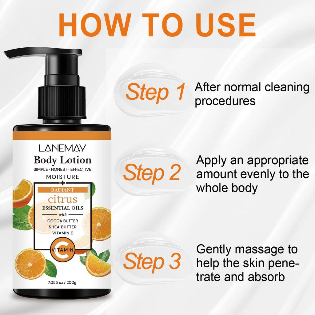 Body Lotion-Moisturizes And Brightens The Skin-Long-lasting Hydration For Soft, Supple Skin-Brighten Even Skin Tones, 200ml