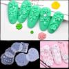 3D Nail Art Sculptură Mucegai Silicon Nail Stamper Stamper Instrument de manichiură DIY