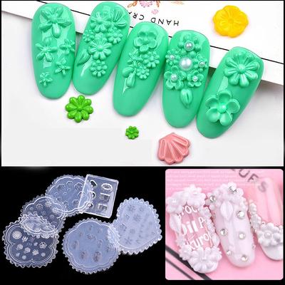 3D Nail Art Carving Silikonform Nagel Stamper DIY Maniküre Werkzeug