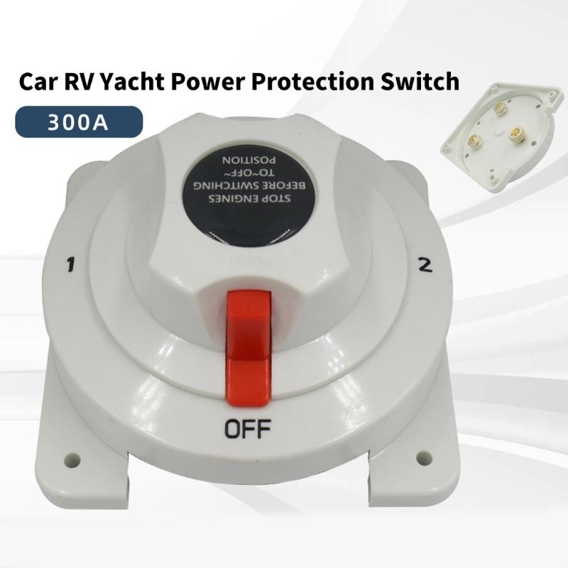 Heavy Duty 300A Marine Battery Switches 3 Way Selector Corrosion Resistant Plastic Brass Iron Marine Component For Boats