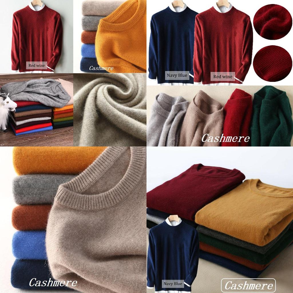 Luxuriously Soft Men's Slim Knitted Cashmere Jumper Pullover For Cozy Comfort