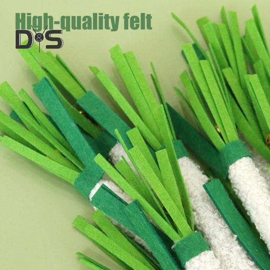 Kauspielzeug für Katzen in Form einer Frühlingszwiebel, weiches Filzspielzeug für Katzen mit Frühlingszwiebeln, interaktives Trainingszubehör für Haustiere für Kätzchen und Katzen im Haus