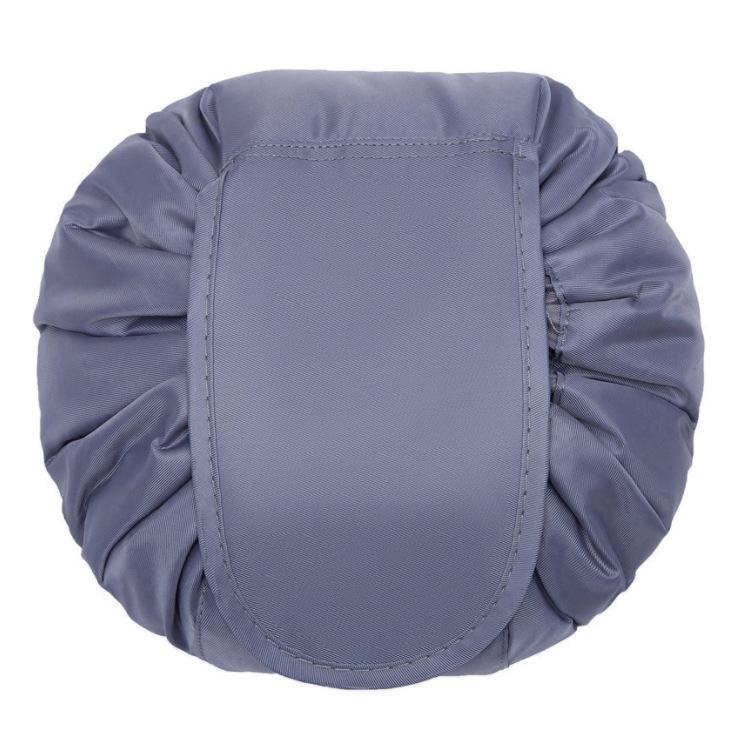 Lady Travel Cosmetic Bag Lazy Lay Flat Organizer Bags Travel Toiletry Cotton Jewelry Pouch Drawstring Makeup Bag