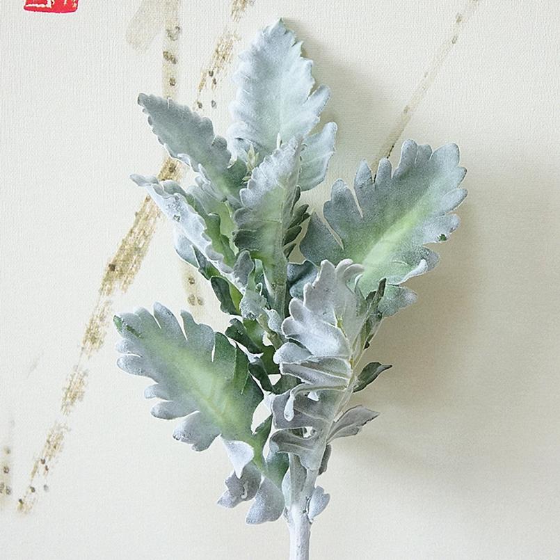 Flori Artificiale Frunze de Mătase Flocking Lagomorfa Petrecere Festivă Nuntă Decorațiune Acasă Plante Falsificate Materiale Buchet Perete Verde