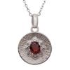Collana Tesoro Colorato con Zaffiro Naturale, Granato Tanzaniano, Peridoto, Ciondolo da Donna, Argento Sterling S925, Design con Piatto di Giada
