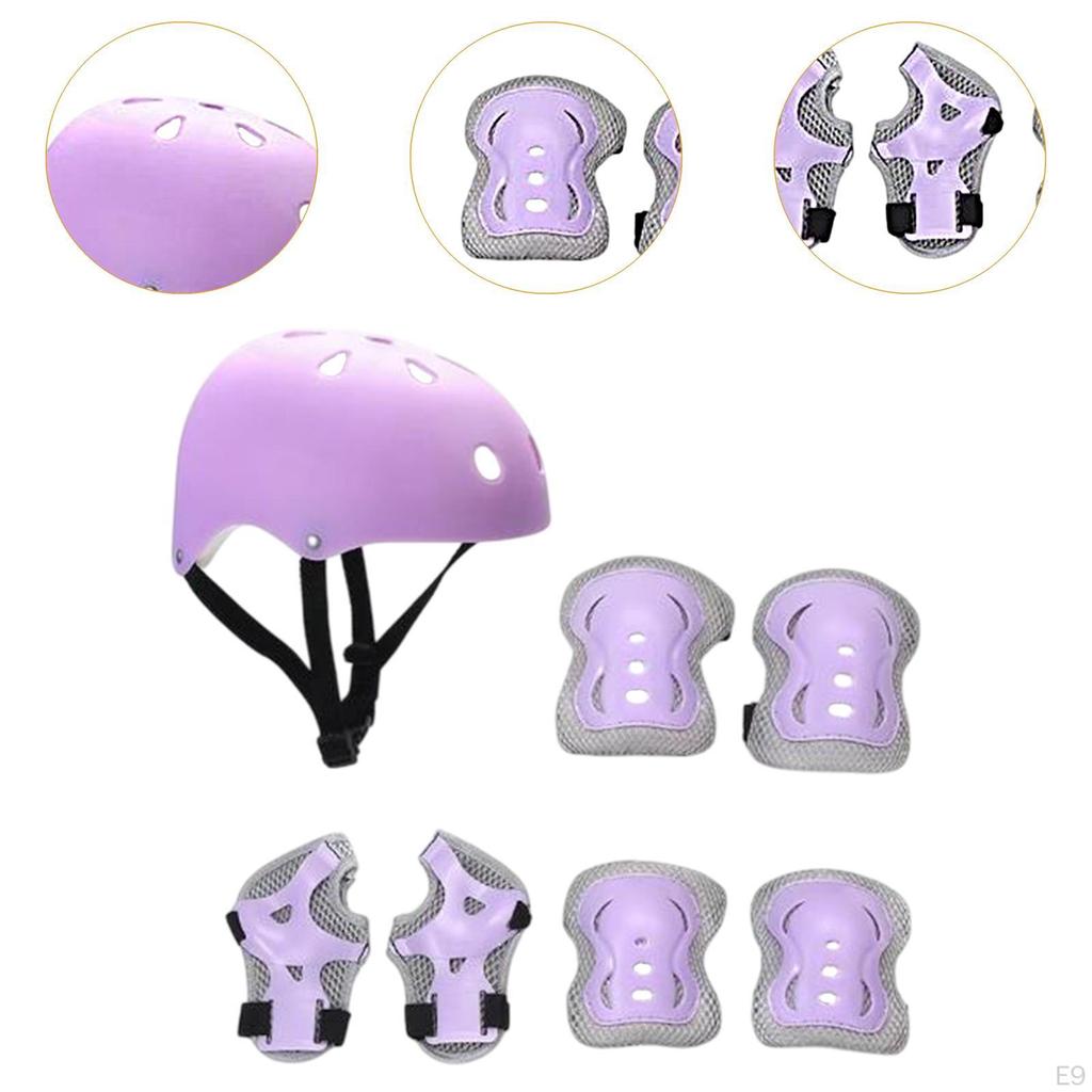 Kids Bike Helmet Set Ventilation for Skateboarding Outdoor Sports Boys Girls