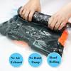 Vacuum Bag For Clothes Storage Bag Hand Rolling Organizer Transparent Compression Travel Storage Bag Space Saving Foldable Bag