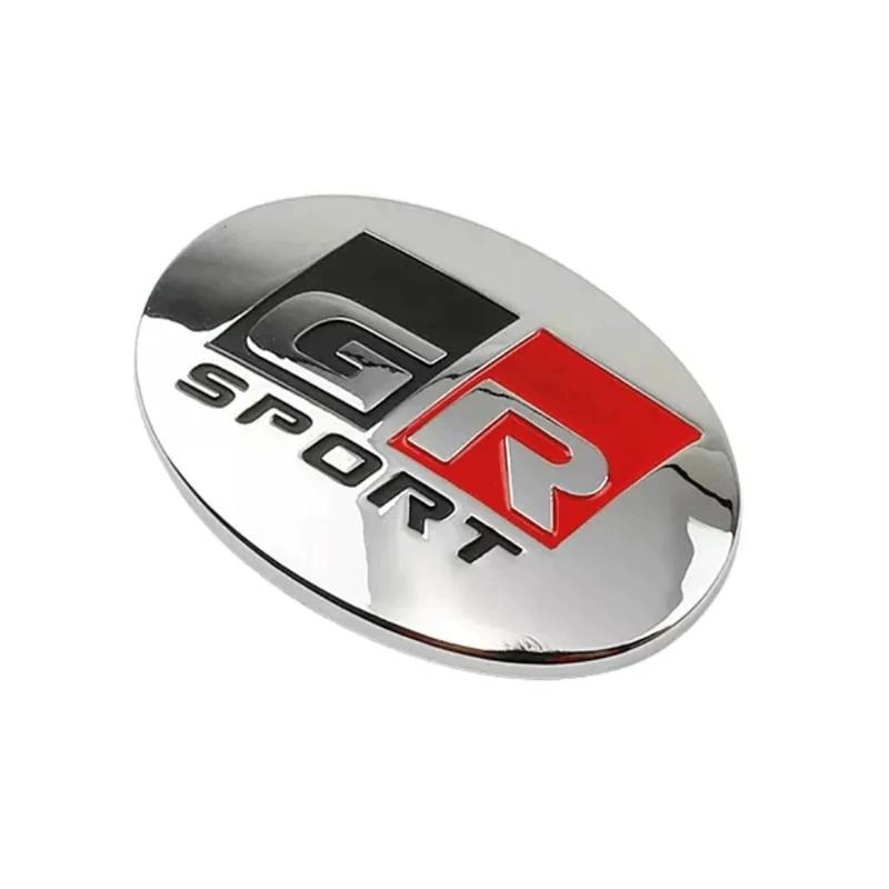 For Land Cruiser Yaris Camry Vios Corolla 4runner Tundra RAV4 GR Sport Logo ABS Car Steering Wheel Center Emblem Badge Sticker