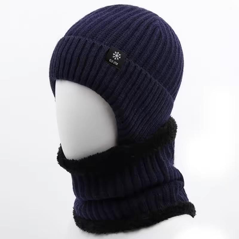 

Шапка мужская зимняя защитная шапка для велоспорта теплая холодная шапка большая окружность головы вязаная шапка мужская баотоу с бархатной вязаной шапкой one size