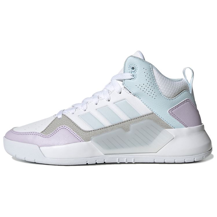 Adidas Neo Play9tis 2.0 Casual Shock Absorbing Non-Slip Mid-Top Skate Shoes Women Sneaker White Blue Purple FW9353