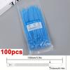 100 Pack Colored Plastic Zip Ties, Reusable Detachable Adjustable Cable Ties for Daily Packing & Decoration